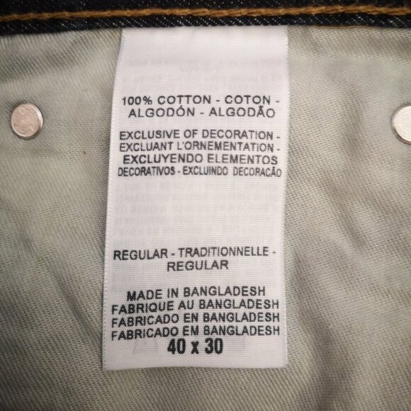 Signature by Levi Strauss Men's Size 40/30 Dark Wash Straight Leg Jeans - Picture 5 of 13